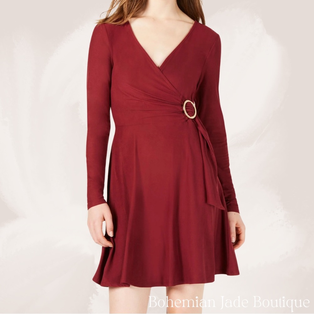 Planet Gold | Long Sleeved Wrap Dress
